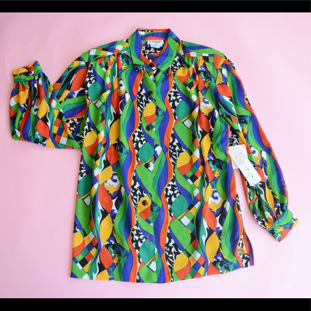 🤡Vintage Deadstock 80s 90s Carnival Print Shirt